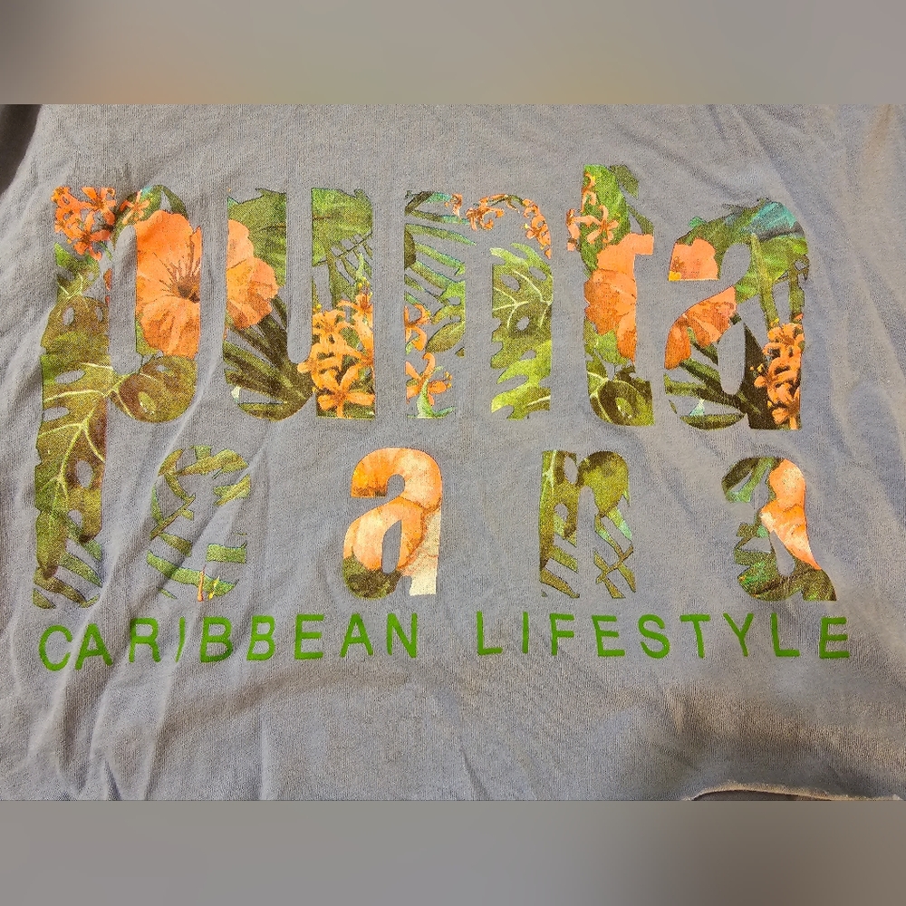 Punta Cana Caribbean Lifestyle cutoff t-shirt. Size:L - Picture 2 of 5